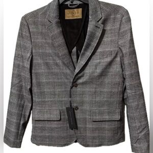Nifty Genius Blazer Sports Coat Gray Multi Mens Size XS